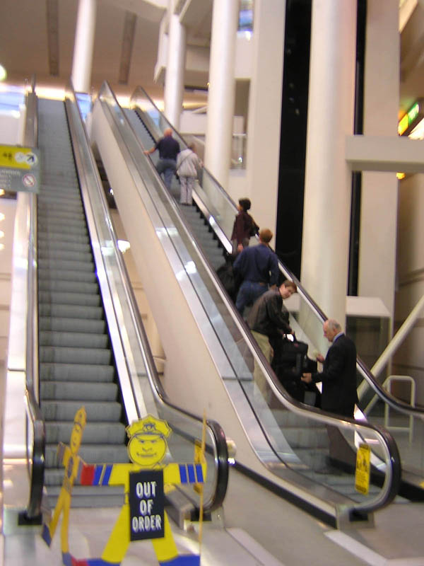 Peske Leaving Escalator