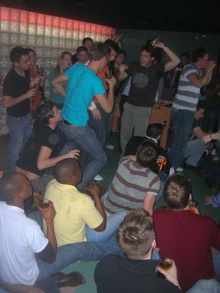 08 Drinking Game - chugging contest to end of the line